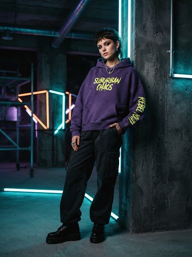 Suburban Chaos Violet Hoodie